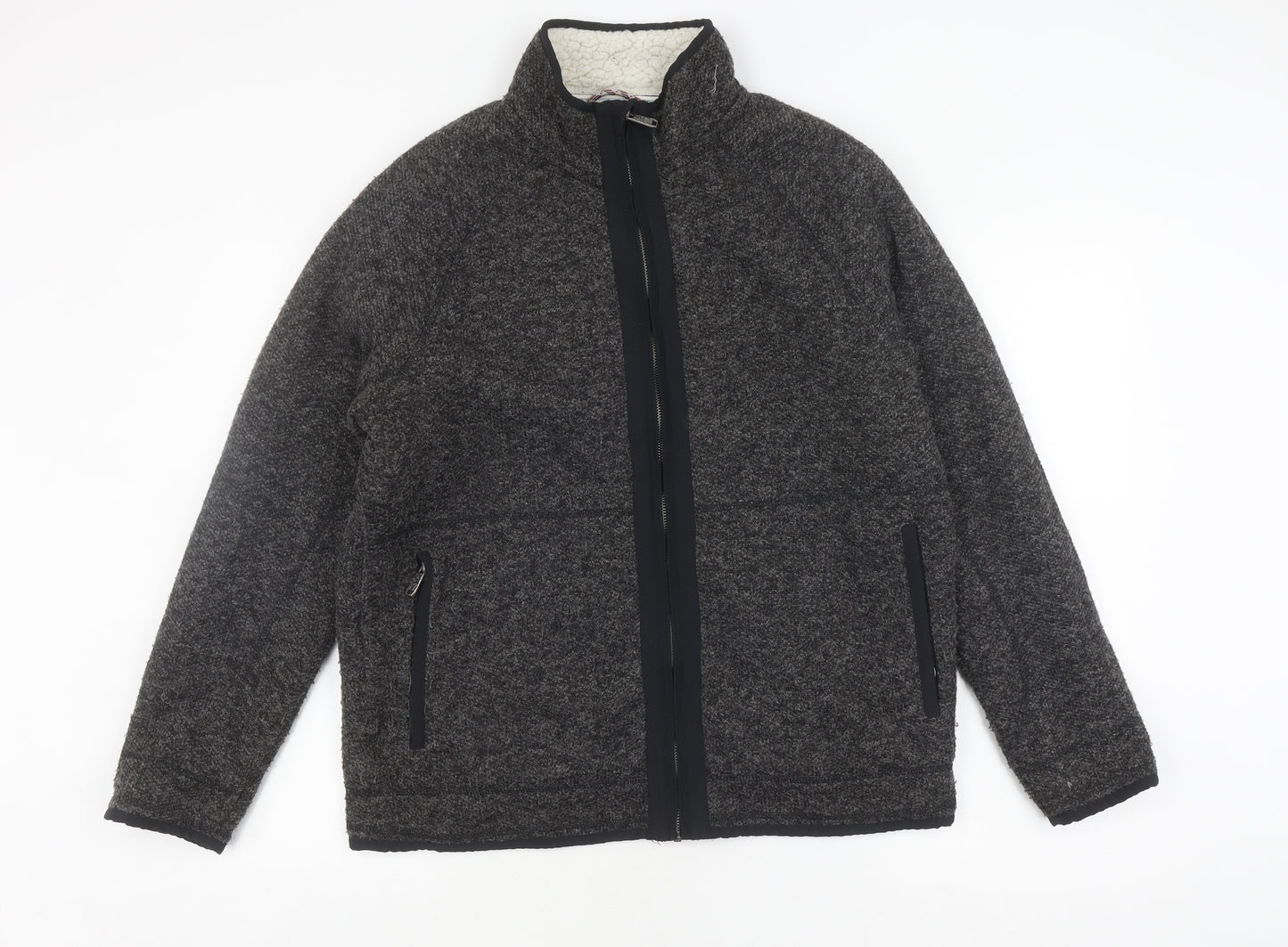 Mantaray Men's Grey Medium Basic Jacket with Zipped Pockets