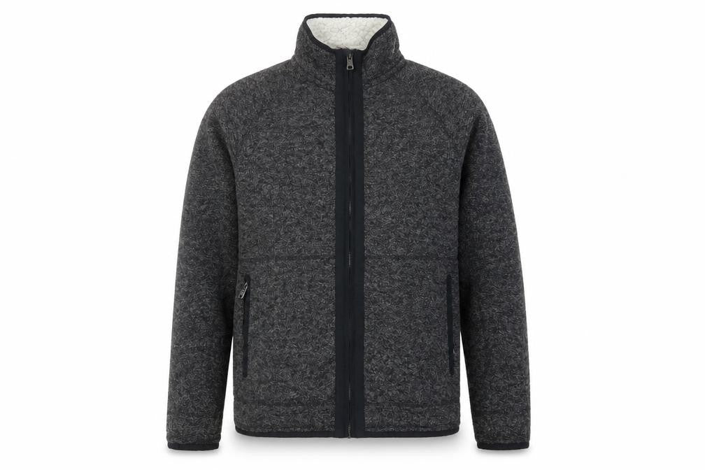 Front view of Mantaray Men's Grey Medium Basic Jacket with Zipped Pockets