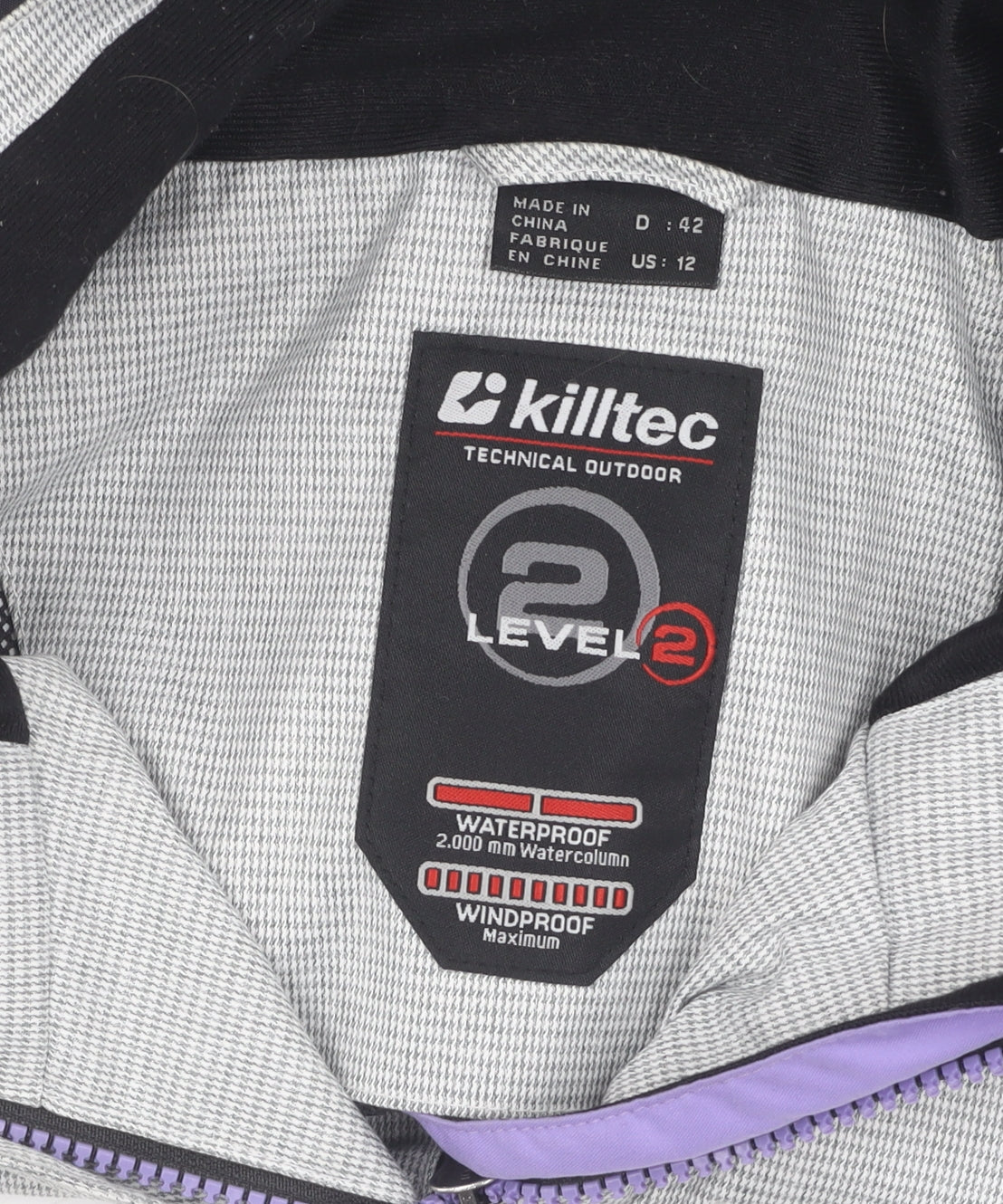 Killtec Unisex Grey Rain Coat Jacket Size 42