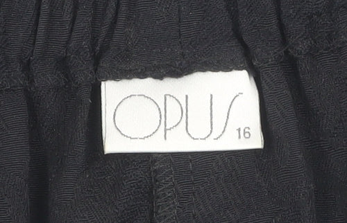 Opus Women's Black Relaxed Trousers - Size 16