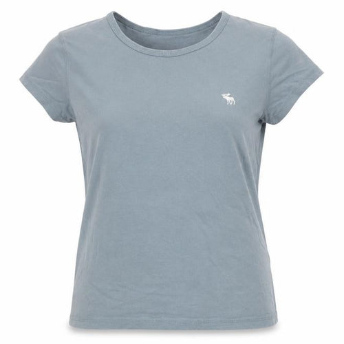 Abercrombie & Fitch Girls Blue T-Shirt Size S, Casual Crew Neck