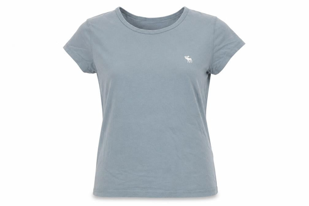 Abercrombie & Fitch Girls Blue T-Shirt Size S, Casual Crew Neck