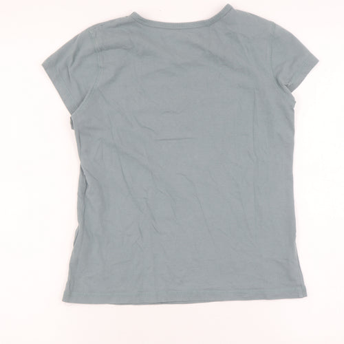 Abercrombie & Fitch Girls Blue T-Shirt Size S, Casual Crew Neck