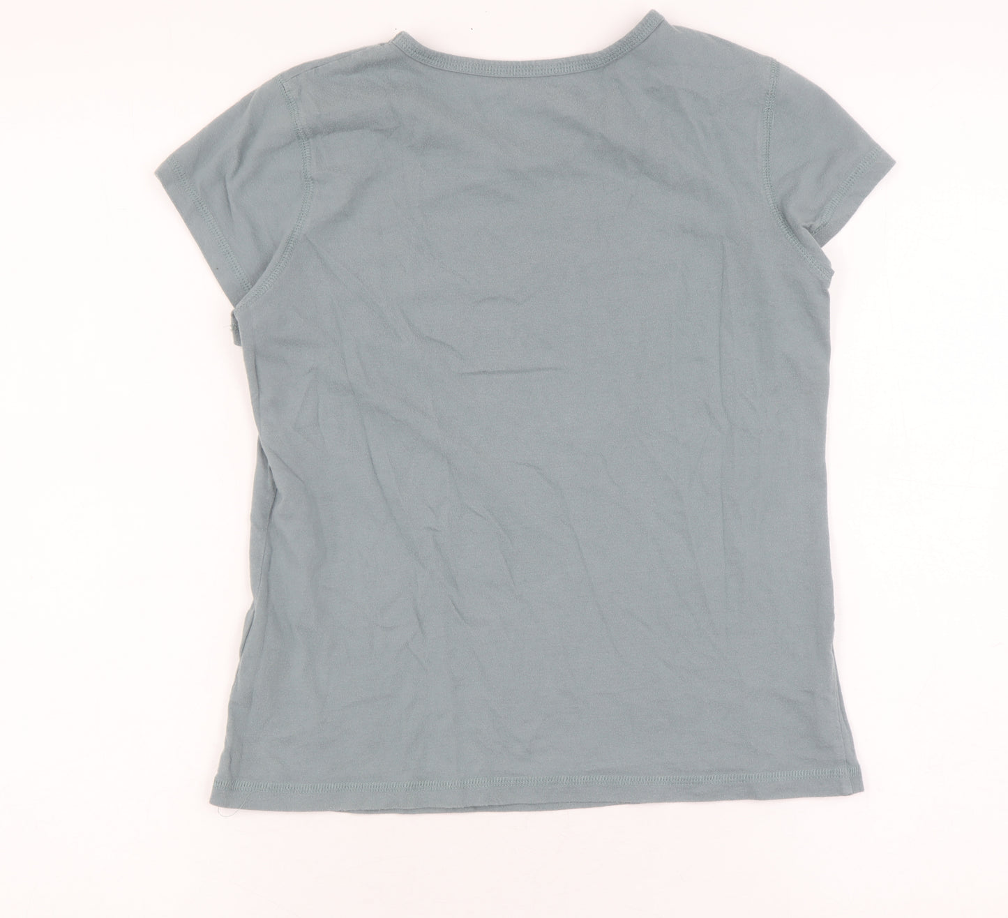 Abercrombie & Fitch Girls Blue T-Shirt Size S, Casual Crew Neck