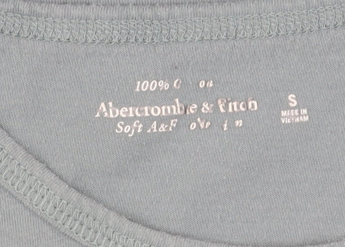 Abercrombie & Fitch Girls Blue T-Shirt Size S, Casual Crew Neck