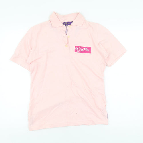Henbury Women's Pink Polo Shirt, Size 10, Casual Style