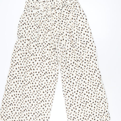 Marks and Spencer Women Ivory Animal Print Trousers