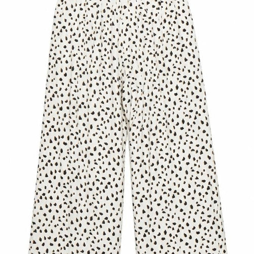 Marks and Spencer Women Ivory Animal Print Trousers