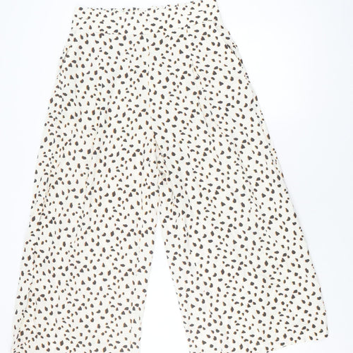 Marks and Spencer Women Ivory Animal Print Trousers