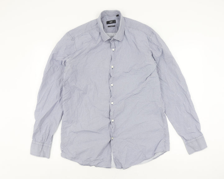 Hugo Boss Men’s Blue Slim Fit Long Sleeve Shirt