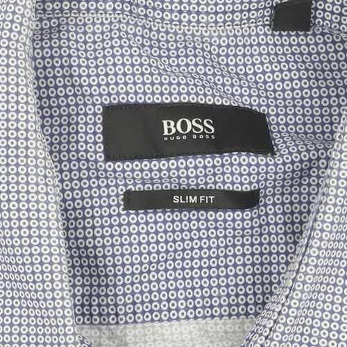 Hugo Boss Men’s Blue Slim Fit Long Sleeve Shirt