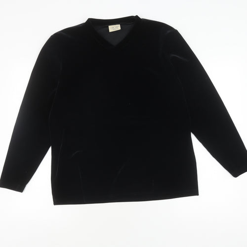 Choise by Danwear Women's Black Velvet Pullover XL