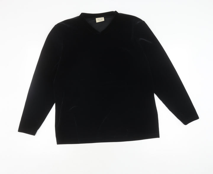 Choise by Danwear Women's Black Velvet Pullover XL