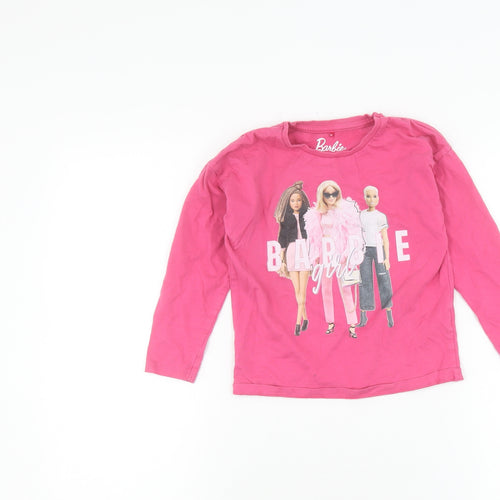 George Girls Pink Barbie Graphic T-Shirt, 4-5 Years