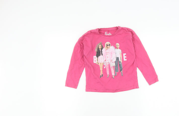 George Girls Pink Barbie Graphic T-Shirt, 4-5 Years