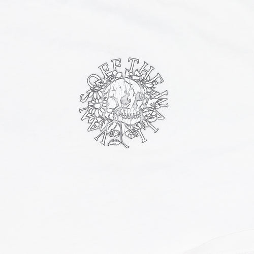 Vans Men's White Medium Skull Graphic T-Shirt