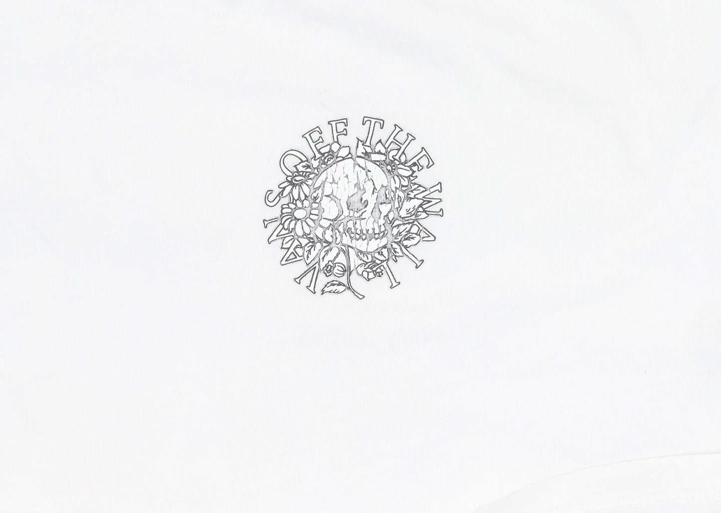Vans Men's White Medium Skull Graphic T-Shirt