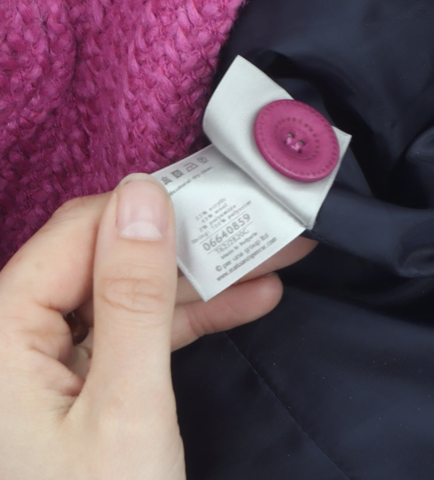 Per Una Women's Pink Bouclé Blazer Size 16