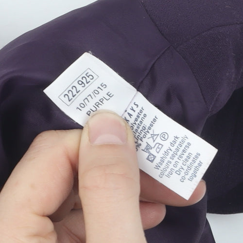 Opus Women's Purple Jacket Size 16 Mid-Length Casual Zip