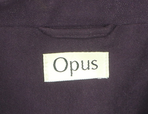 Opus Women's Purple Jacket Size 16 Mid-Length Casual Zip