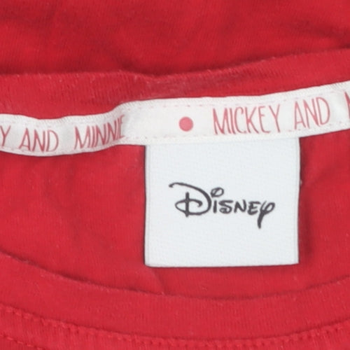 Disney Girls Red Mickey & Minnie Pyjama Top, Size 8-10