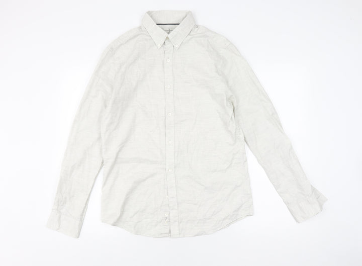 Jasper Conran Men's White Long Sleeve Shirt, M