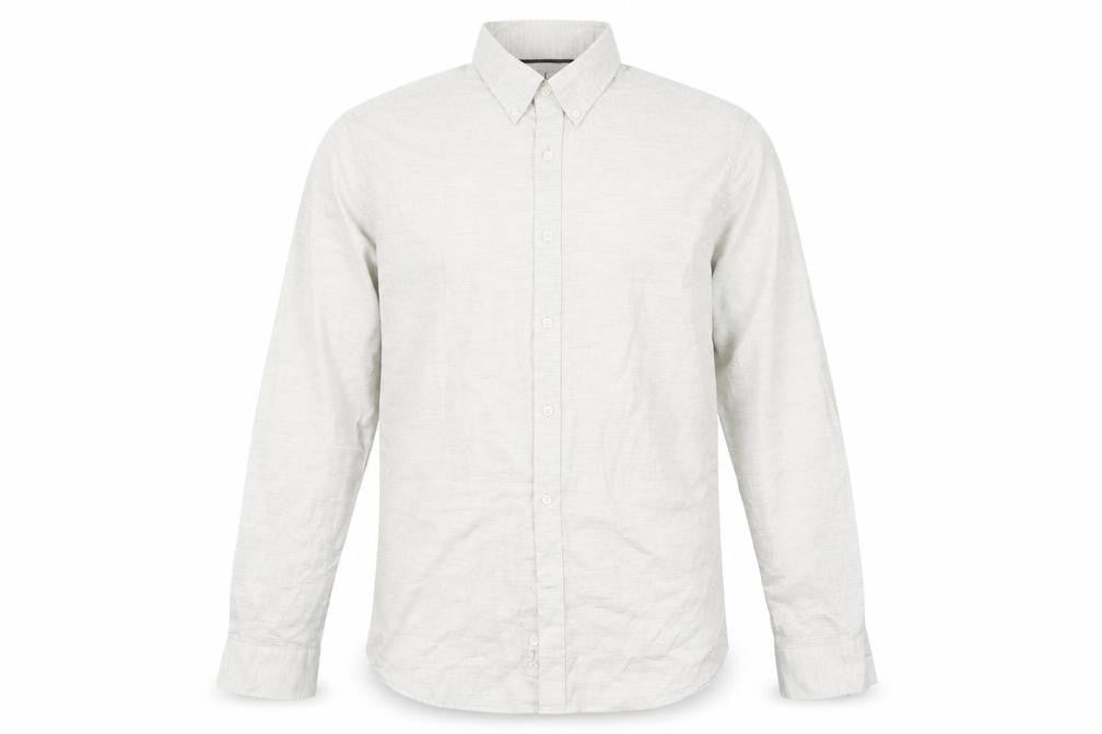 Front view of Jasper Conran Men's White Long Sleeve Shirt, M