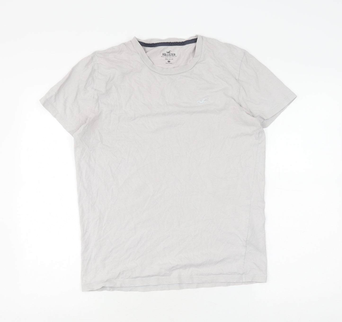 Hollister Men's White Crew Neck T-Shirt S
