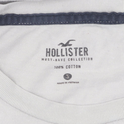 Hollister Men's White Crew Neck T-Shirt S