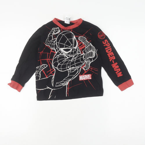 Marvel Spider-Man Boys Black Long Sleeve T-Shirt 5-6 Years