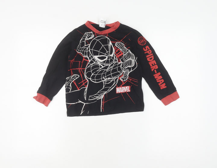Marvel Spider-Man Boys Black Long Sleeve T-Shirt 5-6 Years