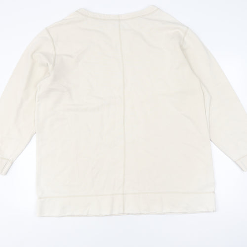 nx Women's Beige XL Sweatshirt, Casual Long Sleeve