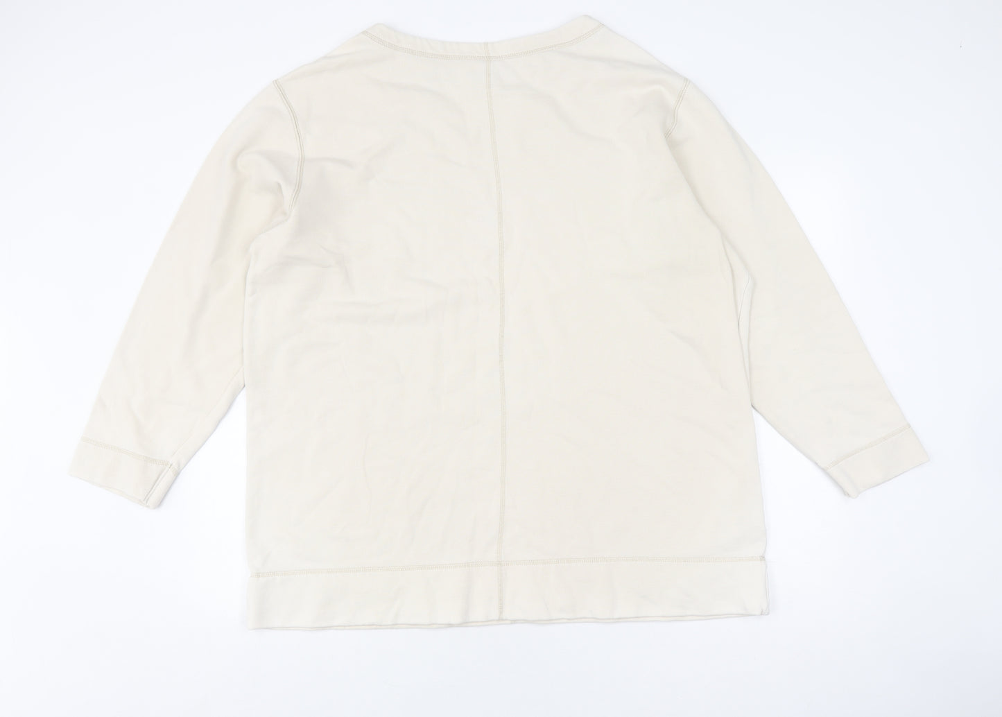 nx Women's Beige XL Sweatshirt, Casual Long Sleeve