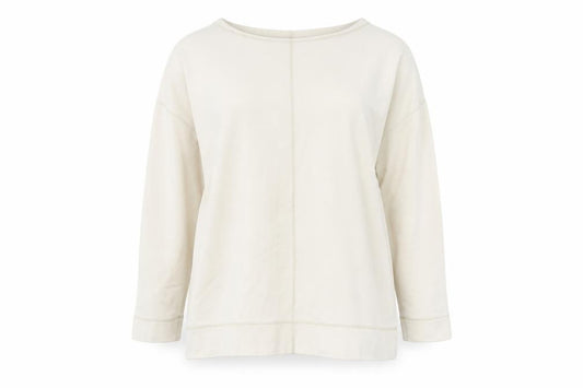 Front view of NX Women's Beige XL Sweatshirt, Casual Long Sleeve