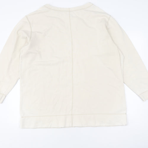 nx Women's Beige XL Sweatshirt, Casual Long Sleeve