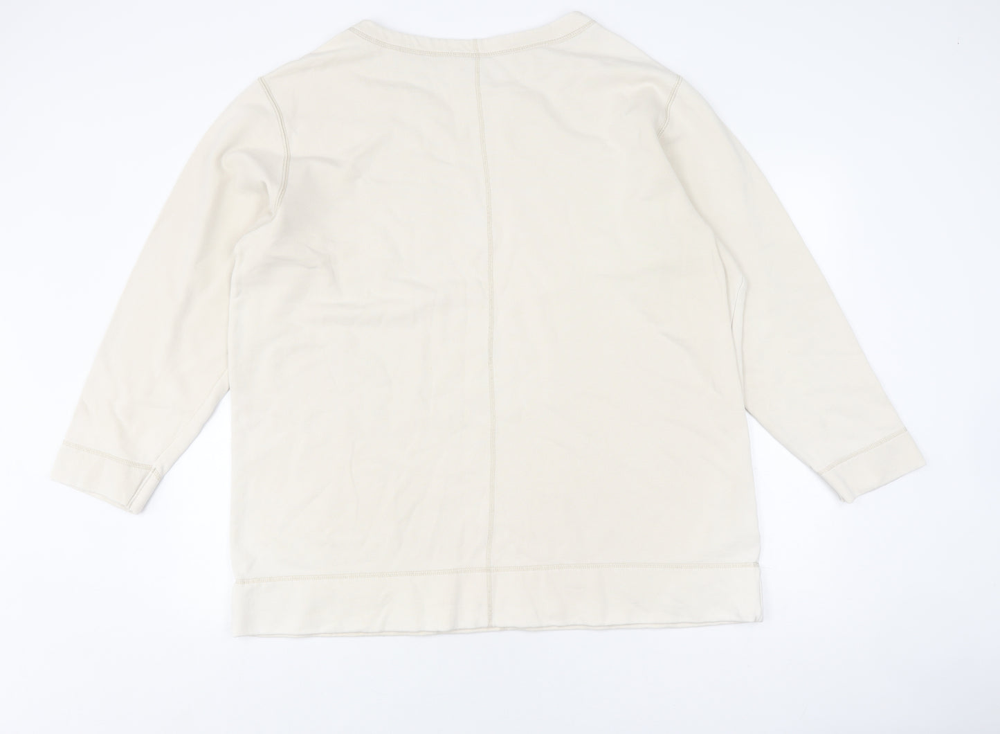 nx Women's Beige XL Sweatshirt, Casual Long Sleeve