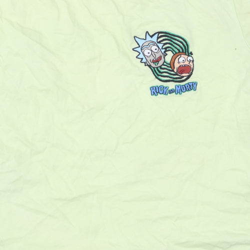 Primark Unisex Green Cartoon Cropped T-Shirt M