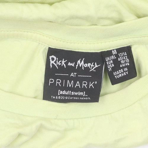 Primark Unisex Green Cartoon Cropped T-Shirt M