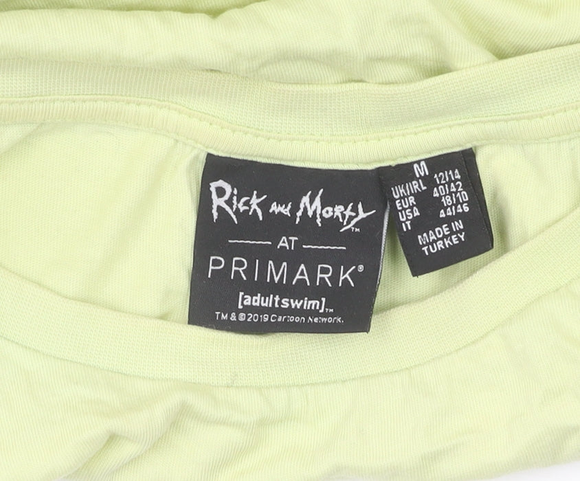 Primark Unisex Green Cartoon Cropped T-Shirt M