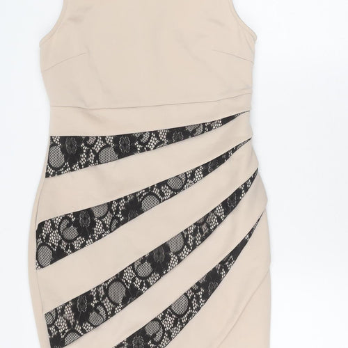 Izabel London Women's Beige Sheath Dress Size 10