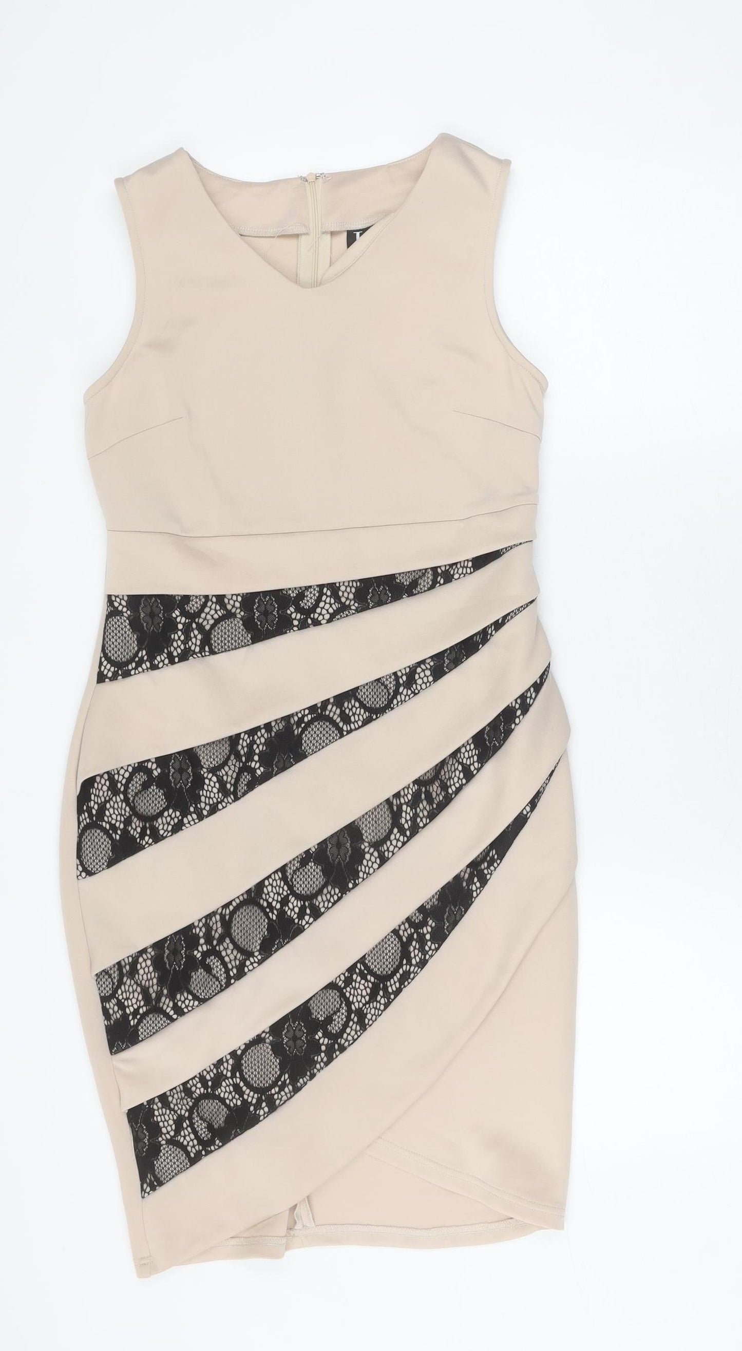 Izabel London Women's Beige Sheath Dress Size 10