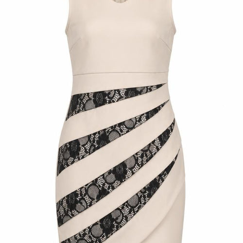 Izabel London Women's Beige Sheath Dress Size 10