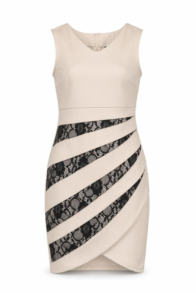 Izabel London Women's Beige Sheath Dress Size 10