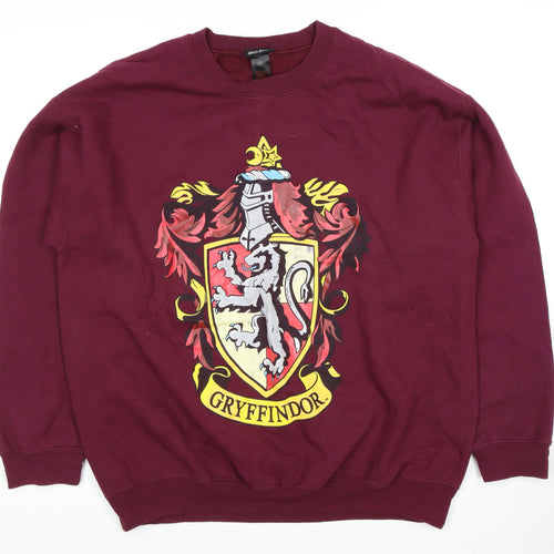 Harry Potter Unisex Adults Red M Gryffindor Sweatshirt