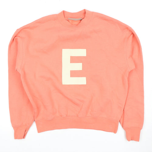 Essentials Women's Orange Logo Sweatshirt Size 10