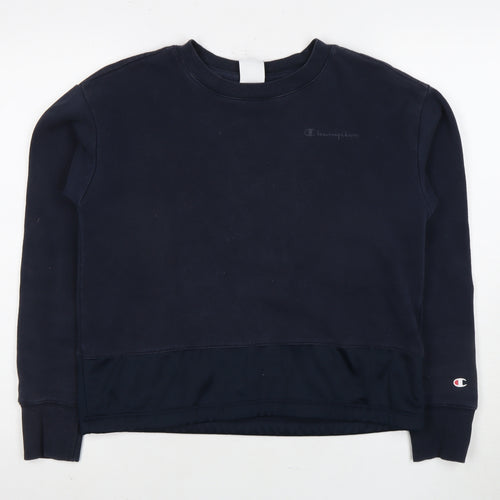 Champion Women's Black Sweatshirt S Logo Pullover