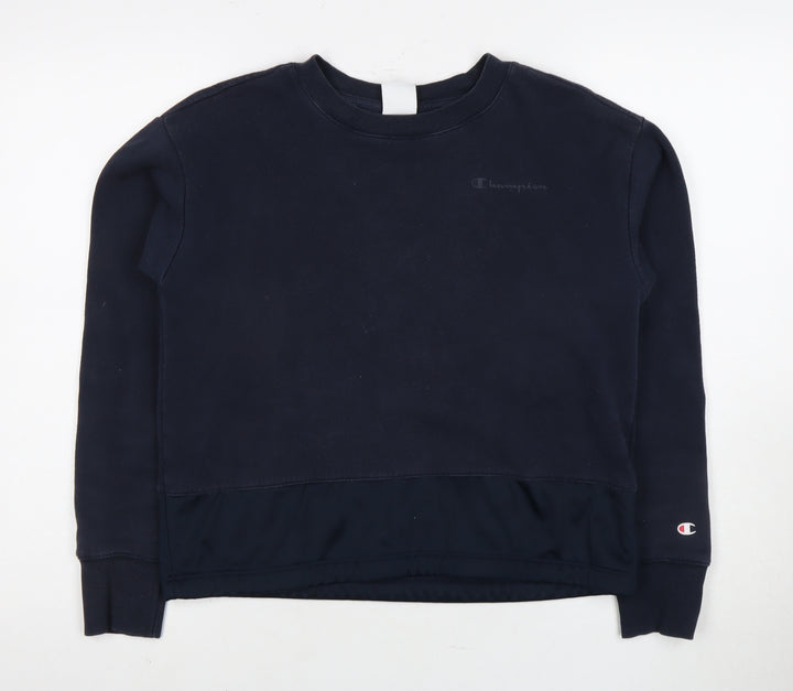 Champion Women's Black Sweatshirt S Logo Pullover