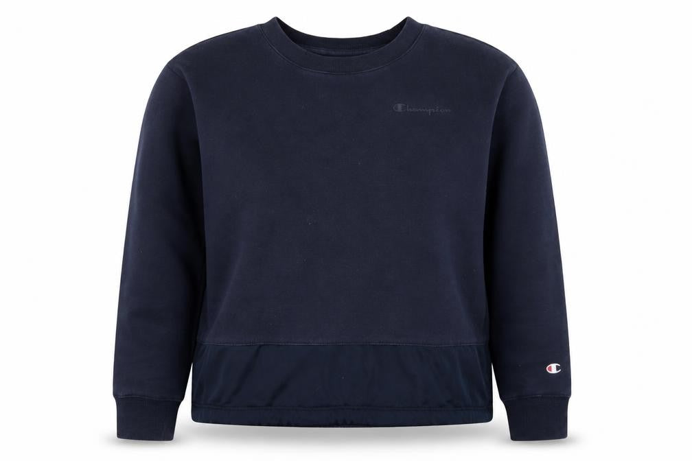 Front view of Champion Women's Black Sweatshirt S Logo Pullover