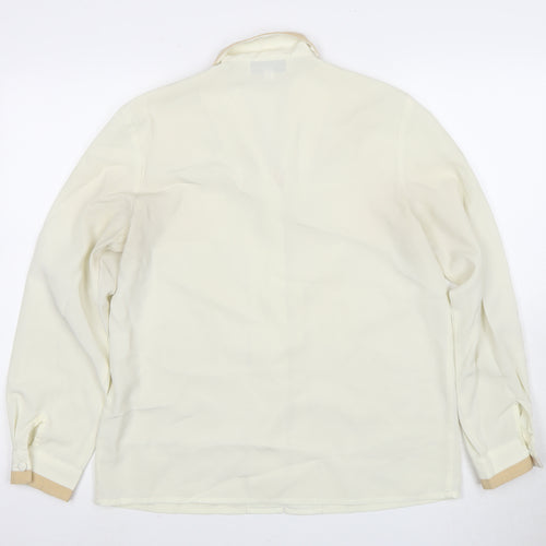 Cappuccini Women's Ivory Button-Up Shirt Size 16