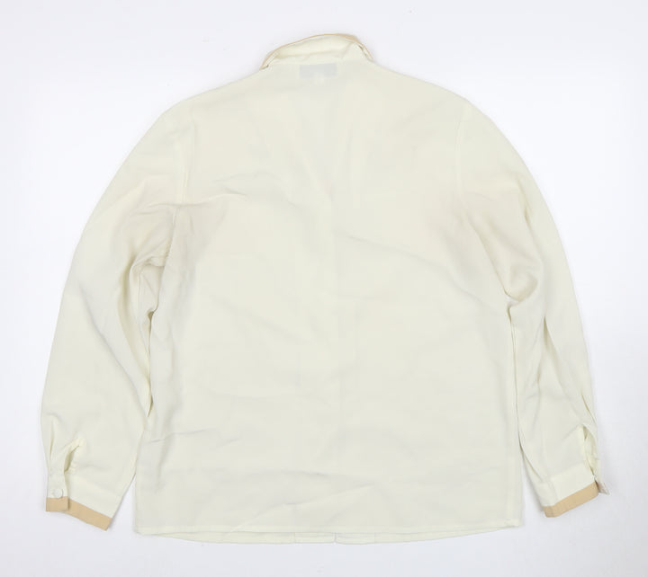 Cappuccini Women's Ivory Button-Up Shirt Size 16